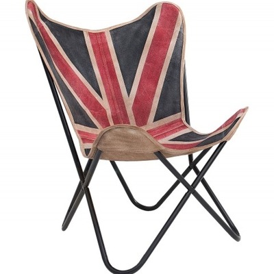 Relaxsessel FLY Leinen VERY BRITISH Metallgestell von livingart24.de