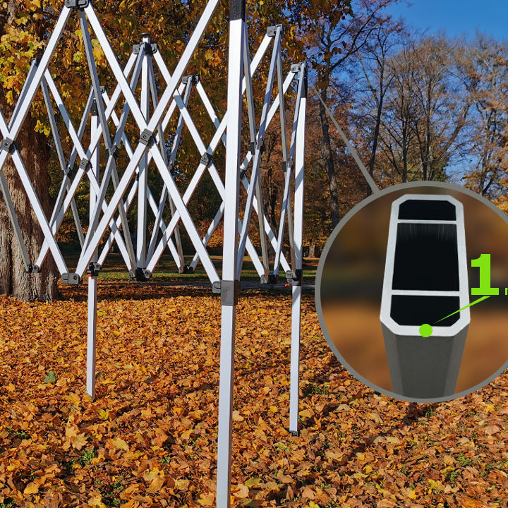 Laube 2x3m Super Aluminium Blau von Brimo