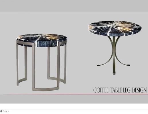 Tisch Fossil Natur Steintisch Couchtisch Versteinertes Holz Kaffeetisch Beistelltisch Petrified wood von TARSHOPBALI