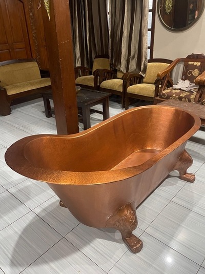 Freistehende Badewanne Kupfer Bad Wanne Kupferbadewanne Becken Kupferbadwanne Extra Stark 1,2 mm von TARSHOPBALI