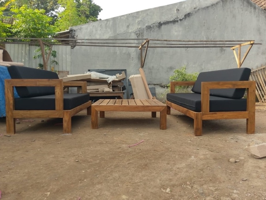 Gartensitzgruppe Teakholz Sofa Outdoor Lounge Couch Outdoorsitzgruppe Loungesofa Gartenmöbel von TARSHOPBALI