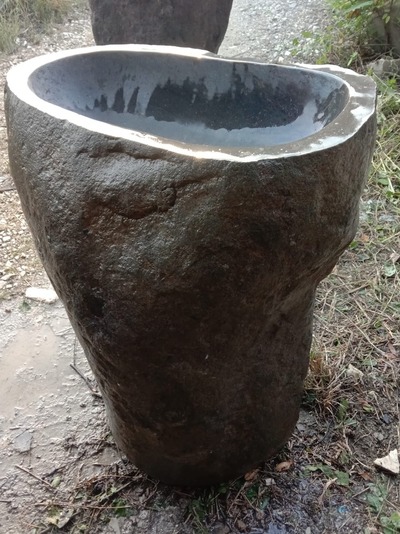 Waschbeckensäule Natur Stein Waschbecken Waschschale Bad Wasch Becken Küche Hand Wasch Schale Handwaschbecken Lavastein Sanitär Zubehör Handwaschbeckensäule Steinwaschbecken von TARSHOPBALI