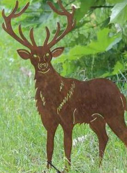 Hirsch auf Platte Edelrost von Exclusive Home Accessoires
