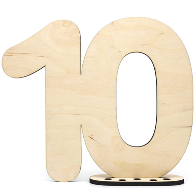 HAGEFOL Gästebuch Holz Deko Schild Zahl 10 - zum selbst beschriften als Geschenk mit Ständer und Geburtstagskerzenhalter - für 10 Geburtstag Deko, 10 Jahre Jubiläum oder Hochzeit HAGEFOL Gästebuch Holz Deko Schild Zahl 10 - zum selbst beschriften als Geschenk mit Ständer und Geburtstagskerzenhalter - für 10 Geburtstag Deko, 10 Jahre Jubiläum oder Hochzeit von HAGEFOL