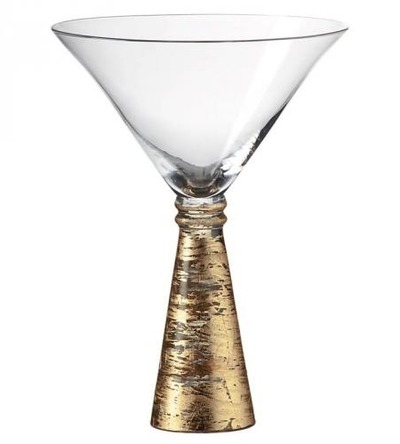 Martinikelch Golden Dust 250ml, Transparent/Gold, Glas Martinikelch Golden Dust 250ml, Transparent/Gold, Glas von CRISTALICA