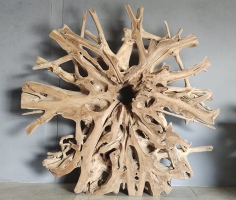 Paravent Spanische Wand Stellwand Raumteiler Sichtschutz Trennwand Teak Holz Wurzel von TARSHOPBALI