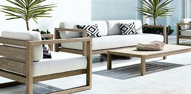 Gartensitzgruppe Teakholz Sofa Outdoor Lounge Couch Outdoorsitzgruppe Loungesofa Gartenmöbel von TARSHOPBALI