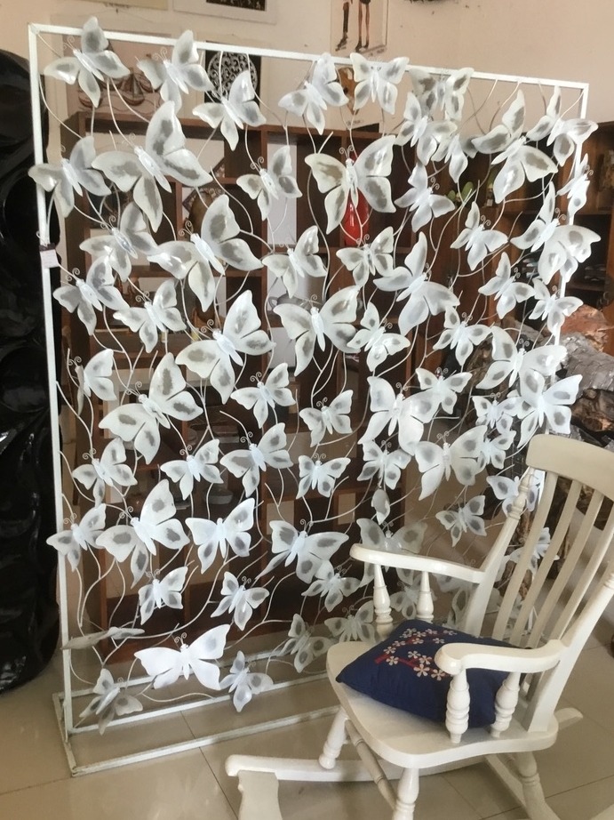 Paravent Spanische Wand Stellwand Raumteiler Sichtschutz Trennwand aus Metall Schmetterlinge Paravent Spanische Wand Stellwand Raumteiler Sichtschutz Trennwand aus Metall Schmetterlinge von TARSHOPBALI