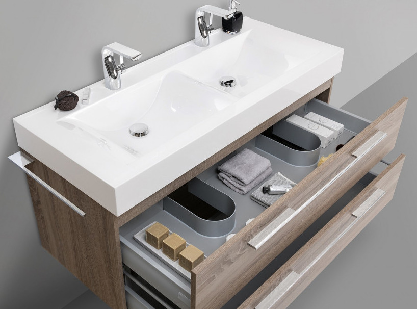 Badmöbel Sydney 2.0 Doppelwaschtisch Evermite mit Unterschrank 120 cm Badmöbel Sydney 2.0 Doppelwaschtisch Evermite mit Unterschrank 120 cm von MADELIVING.de