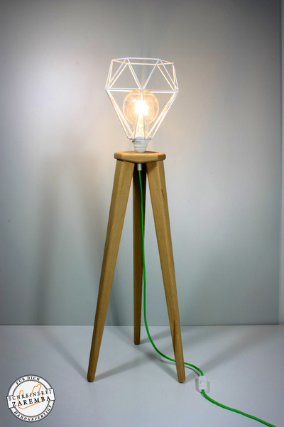 Stehlampe Eiche geölt Diamant - Industrial Design Stehlampe Eiche geölt Diamant - Industrial Design von Schreinerei-Zaremba