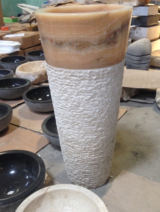 Waschbeckensäule Marmor Steinwaschbeckensäule Handwaschbeckensäule Waschbecken Handwaschbecken von TARSHOPBALI