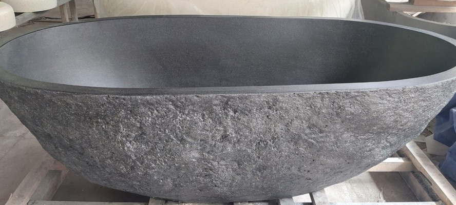 Freistehende Badewanne Terrazzo Stein Bad Wanne Indoor Outdoorbadewanne Spa Becken Gartenbadewanne von TARSHOPBALI