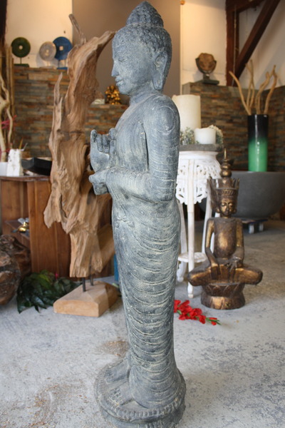 Skulptur Buddha Steinskulptur Budha Steinbuddha Statue Feng Shui Design Garten Dekoration Skulpturen von TARSHOPBALI