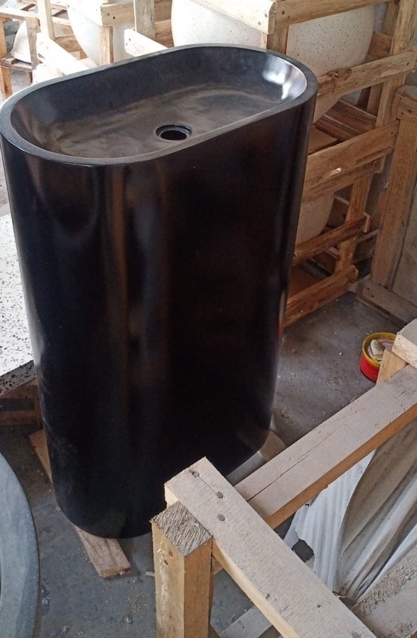 Waschbeckensäule Terrazzo Stein Handwaschbeckensäule Waschbecken Säule Standwaschbecken Waschschale von TARSHOPBALI