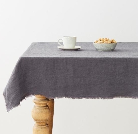 Große Leinentischdecke grau 140 x 300 cm stonewashed Große Leinentischdecke grau 140 x 300 cm stonewashed von Smuk
