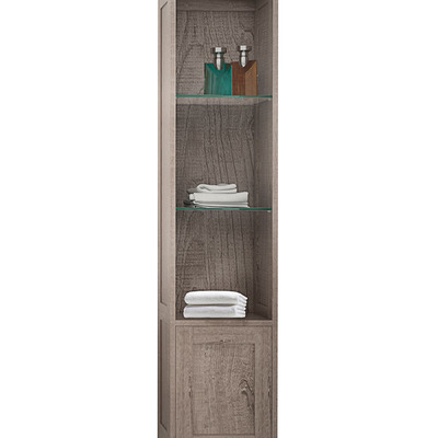B&C Urban Chic Badezimmerhochschrank, 150cm mit Tür und Glasregal B&C Urban Chic Badezimmerhochschrank, 150cm mit Tür und Glasregal von EIKORA