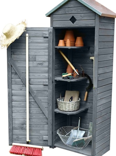Geräteschrank Gartenhaus Babylon anthrazit von promadino von absolut-garten.de