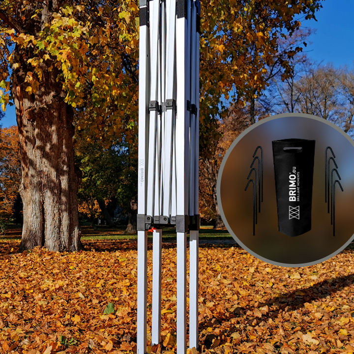 Marktzelt 2x2m Super aluminium Orange von Brimo