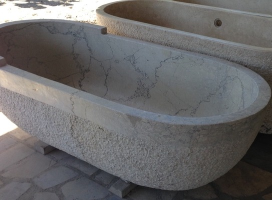 Badewanne Freistehende Marmor Steinwanne Freistehend Wanne Spa Becken Badetopf Garten Pool Badewannen Steinwannen Steinbecken Basin Die Badewanne wird in Bali von Hand aus Marmor Stein gefertigt. Bathtub Freestanding bath Marple Stone baths tub Spa basin von TARSHOPBALI