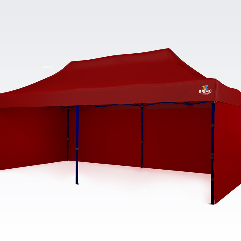 Gartenzelt 3x6m Exclusive Stahl Rot von Brimo