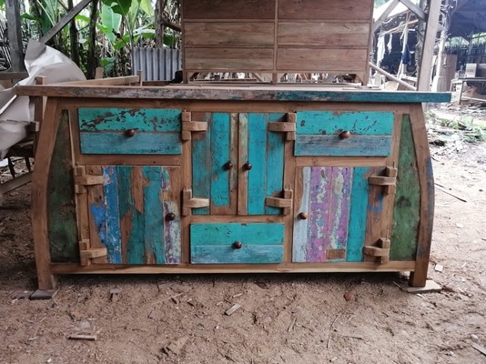 Sideboard Kommode Anrichte Küchenschrank Esszimmer Schrank Kabinett Konsole Recycling Teak Holz von TARSHOPBALI