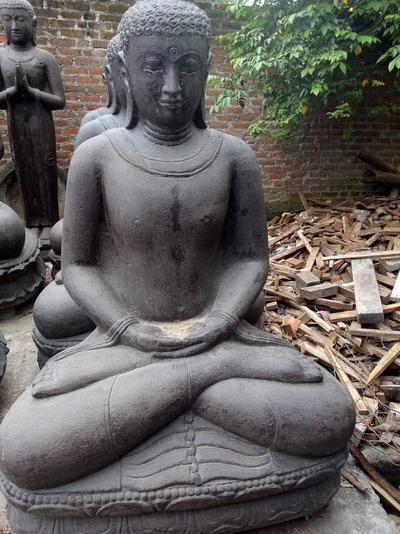 Skulptur Buddha Steinskulptur Budha Steinbuddha Statue Feng Shui Design Garten Dekoration Skulpturen von TARSHOPBALI