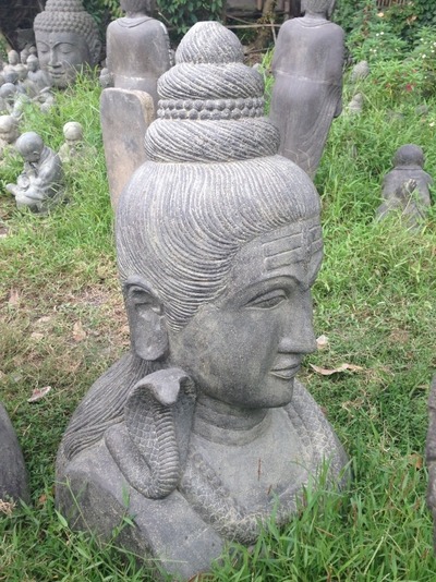 Skulptur Shiva Büste Kopf Shiwa Springbrunnen Steinskulptur Wasserspiel Stein Statue Feng Shui Skulptur Shiva Büste Kopf Shiwa Springbrunnen Steinskulptur Wasserspiel Stein Statue Feng Shui von TARSHOPBALI
