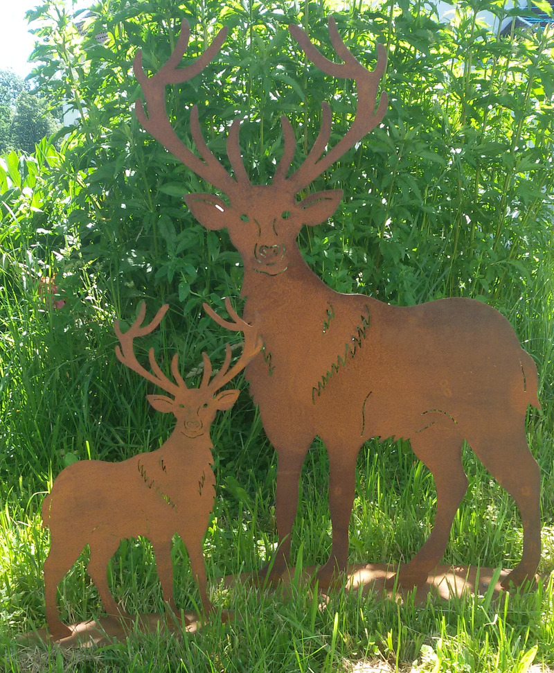 Hirsch auf Platte Edelrost von Exclusive Home Accessoires