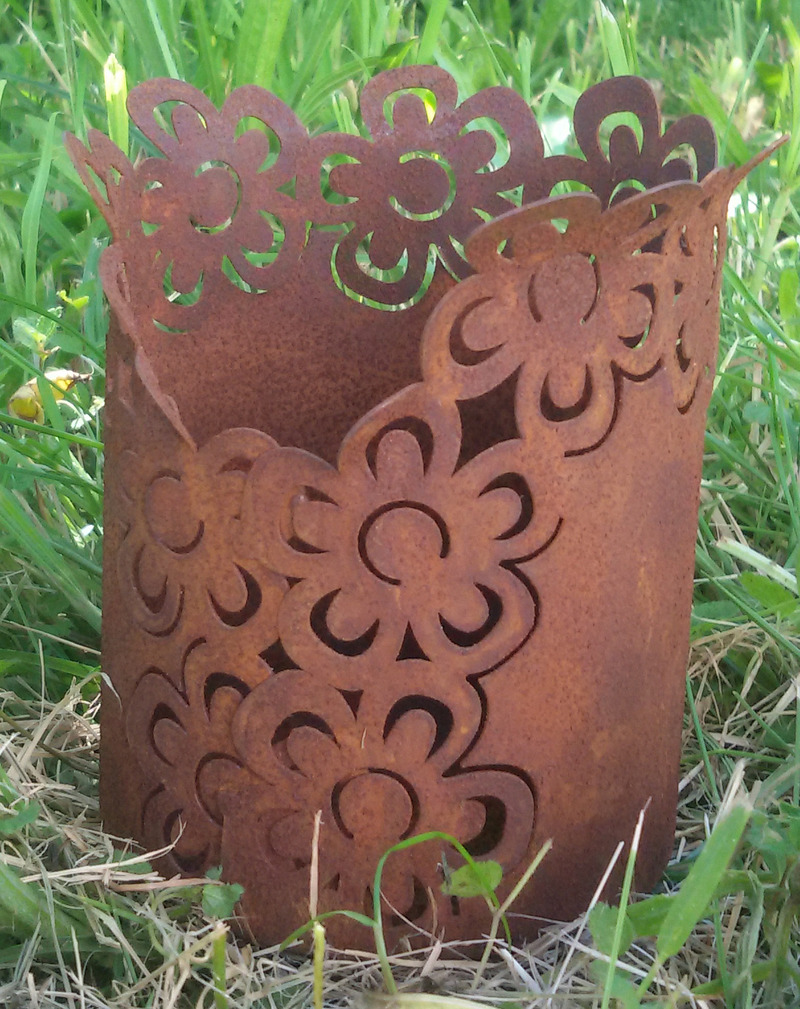 Windlicht Blume Edelrost von Exclusive Home Accessoires