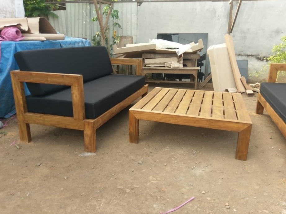 Sofa Lounge Gartenmöbel Outdoor Gartensofa Teakholz Loungesofa Couch Terrassen Sitzmöbel Outdoorsofa von TARSHOPBALI