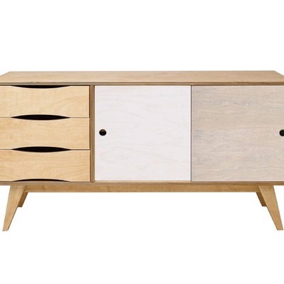 Sideboard DRACO 2 Tür weiß grau Sideboard DRACO 2 Tür weiß grau von HEDISTONE