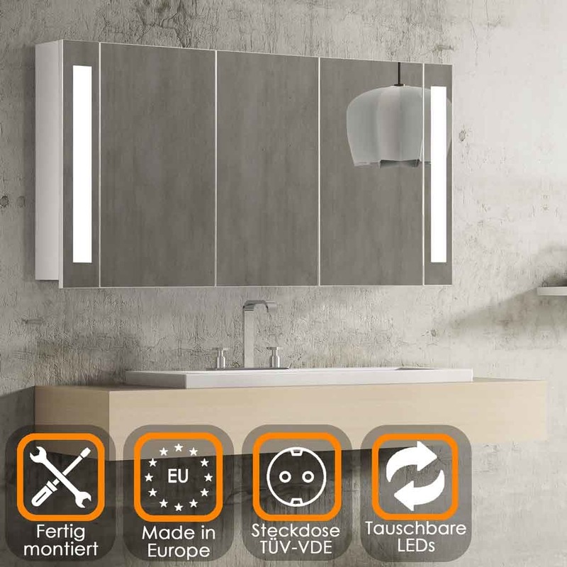 Spiegelschrank mit austauschbarer LED Beleuchtung HAPA Design Venedig 120cm Spiegelschrank mit austauschbarer LED Beleuchtung HAPA Design Venedig 120cm von HAPA Design Shop