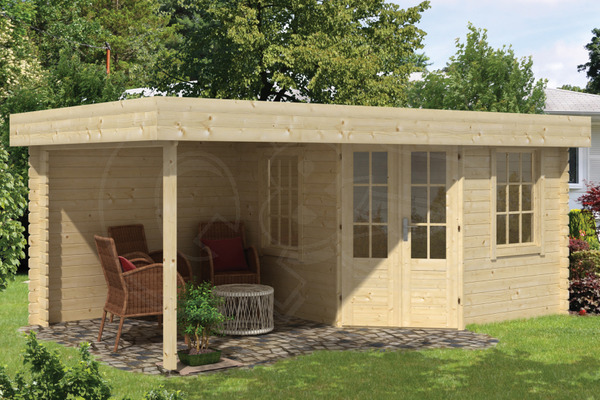 Gartenhaus Stig Holz 250+250x300cm Tuindeco Gartenhaus Stig Holz 250+250x300cm Tuindeco von QS-Gartendeco