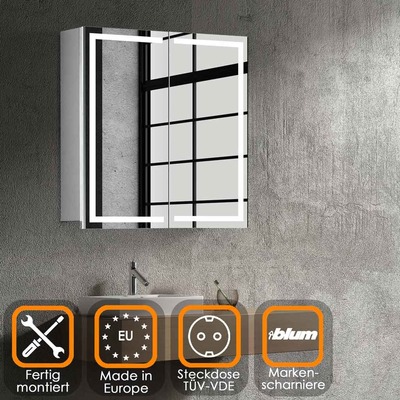 Spiegelschrank mit umlaufender LED Beleuchtung HAPA Design Milano 60cm Spiegelschrank mit umlaufender LED Beleuchtung HAPA Design Milano 60cm von HAPA Design Shop