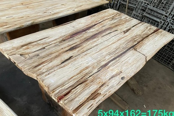 Tisch Fossil Esstisch Versteinertes Holz Natur Steintisch Küchentisch Wohnzimmertisch petrified wood von TARSHOPBALI