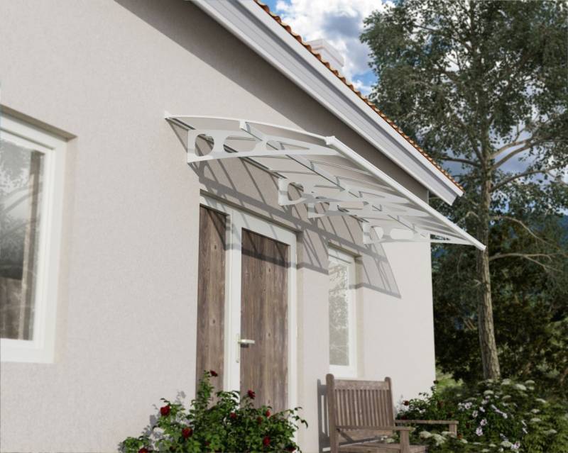 Canopia Vordach Bordeaux  447 x 139 cm weiß von Canopia