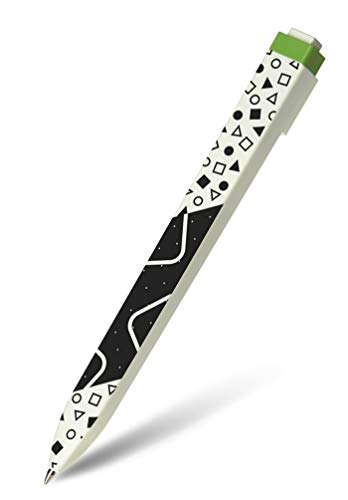 Moleskine Kugelschreiber - Go mit Etikett für Display Schwarz, Mine 1,0 mm, Muster Grün von Moleskine