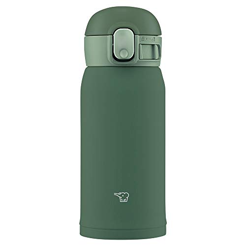 Zojirushi SM-WA36-GD Wasserflasche, One-Touch-Edelstahlbecher, nahtlos, 35.5 ml (0.36 l), Khaki von 象印マホービン(ZOJIRUSHI)