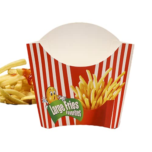 100 Stücke Pommesboxen Pommesbecher Pommestüten für Pommes Frites Snacks Papiertüten Pommes Tüten Fingerfoodstüten von 通用