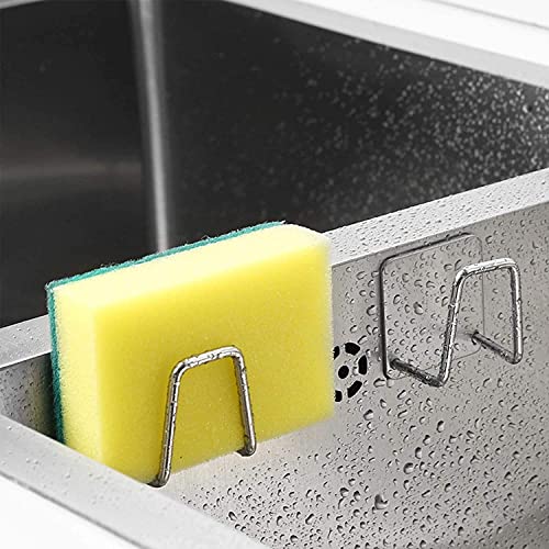通用 2 Stücke Schwammhalter Spülbecken 304 Edelstahl Schwammhalter Küche Selbstklebend Sponge Holder kitchen sink Wasserdicht Spülschwamm Halterung Spülbecken Spülschwammhalter Küchenschwammhalter von 通用