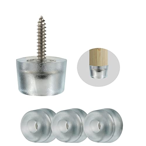 通用 32 Stück Gummi-Möbelgleiter für Audio-Stühle, Schneidebrett, Gummifüße verschraubbar (mit Schrauben, verpackt) Gummipuffer (32), Weiß, 2 x 2 x 1,5, Y-20 von 通用