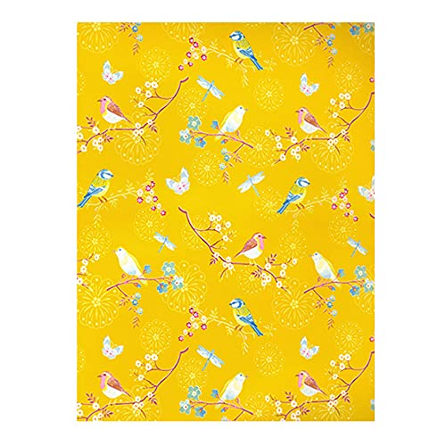 通用 50,87 cm B x 993,7 cm L Blumenvogel, klein, floral, moderner europäischer Stil, Bekleidungsgeschäft, Restaurant, Schlafzimmer, Wohnzimmer, TV-Hintergrund, Wand, Vliestapete, nicht geklebt von 通用