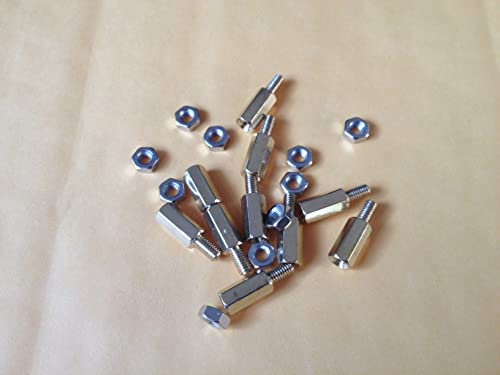 50stk M3 Innen/Aussen Hex Kupfer Sechskant Distanzbolzen Abstandsbolzen Abstandhalter mit Mutter spacer Standoff nuts (8mm) von 通用