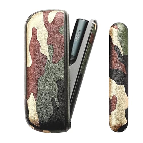 Aickosdusu Kompatible Für IQOS ILUMA Hülle Für IQOS ILUMA Kit Camouflage PU Leder Hülle (GREEN) von 通用