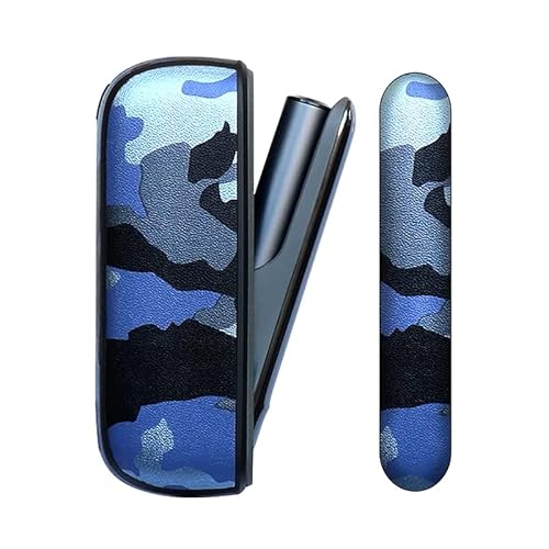 Aickosdusu Kompatible IQOS ILUMA Hülle IQOS ILUMA Kit Camouflage PU Leder Hülle (BLUE) von 通用