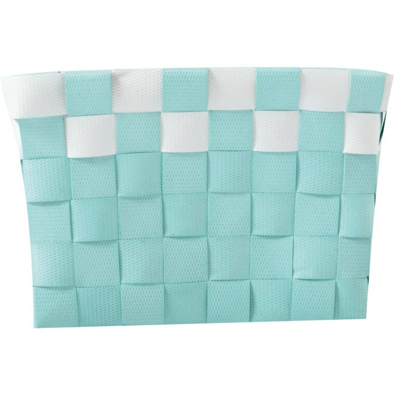 Aufbewahrungskorb PP-Geflecht Grün-Weiß 14 cm x 14 cm x 9 cm Aufbewahrungskorb PP-Geflecht Grün-Weiß 14 cm x 14 cm x 9 cm von -