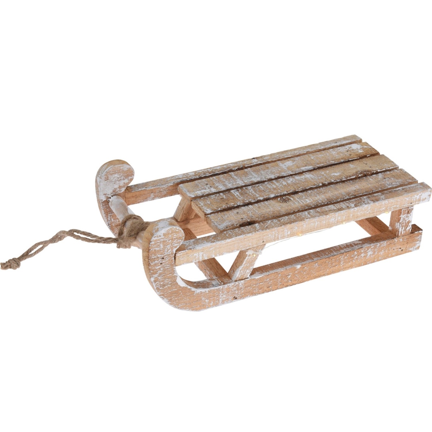 Deko Schlitten Holz mit LED von -