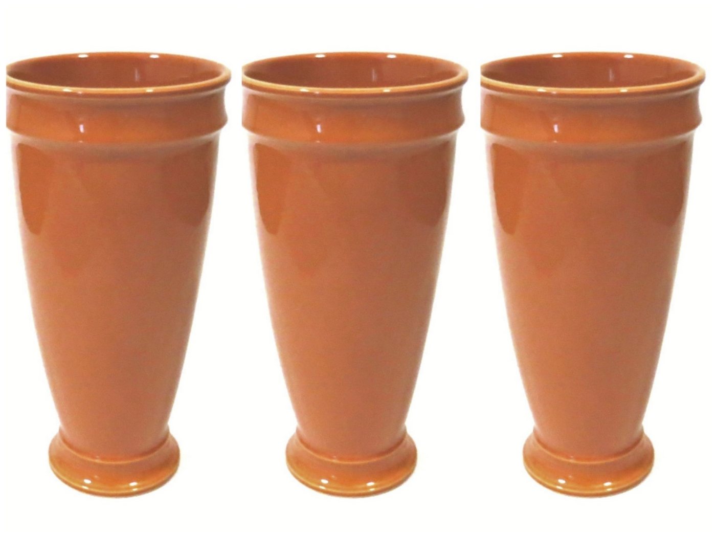 Tischvase 3er Set Vase Braun Keramik Vintage Retro Stil 31 cm (3 St), 3er Set von OTTO