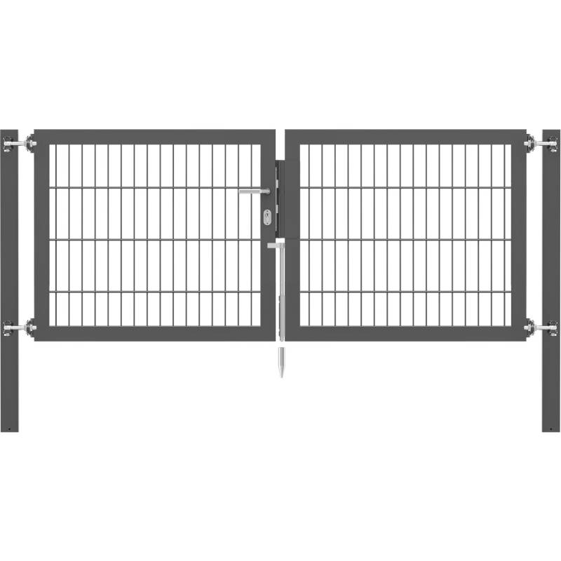 Doppeltor Flexo Plus 200 cm x 80 cm Pfosten 80 cm x 80 cm Anthrazit von -