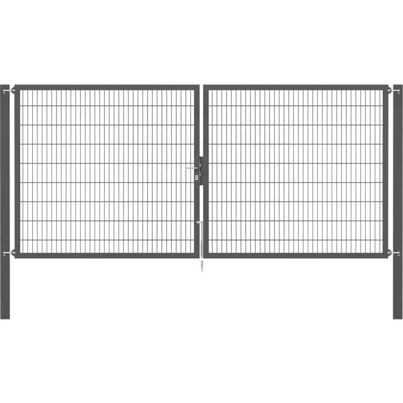 Doppeltor Flexo Plus 400 cm x 180 cm Pfosten 100 cm x 100 cm Anthrazit von -